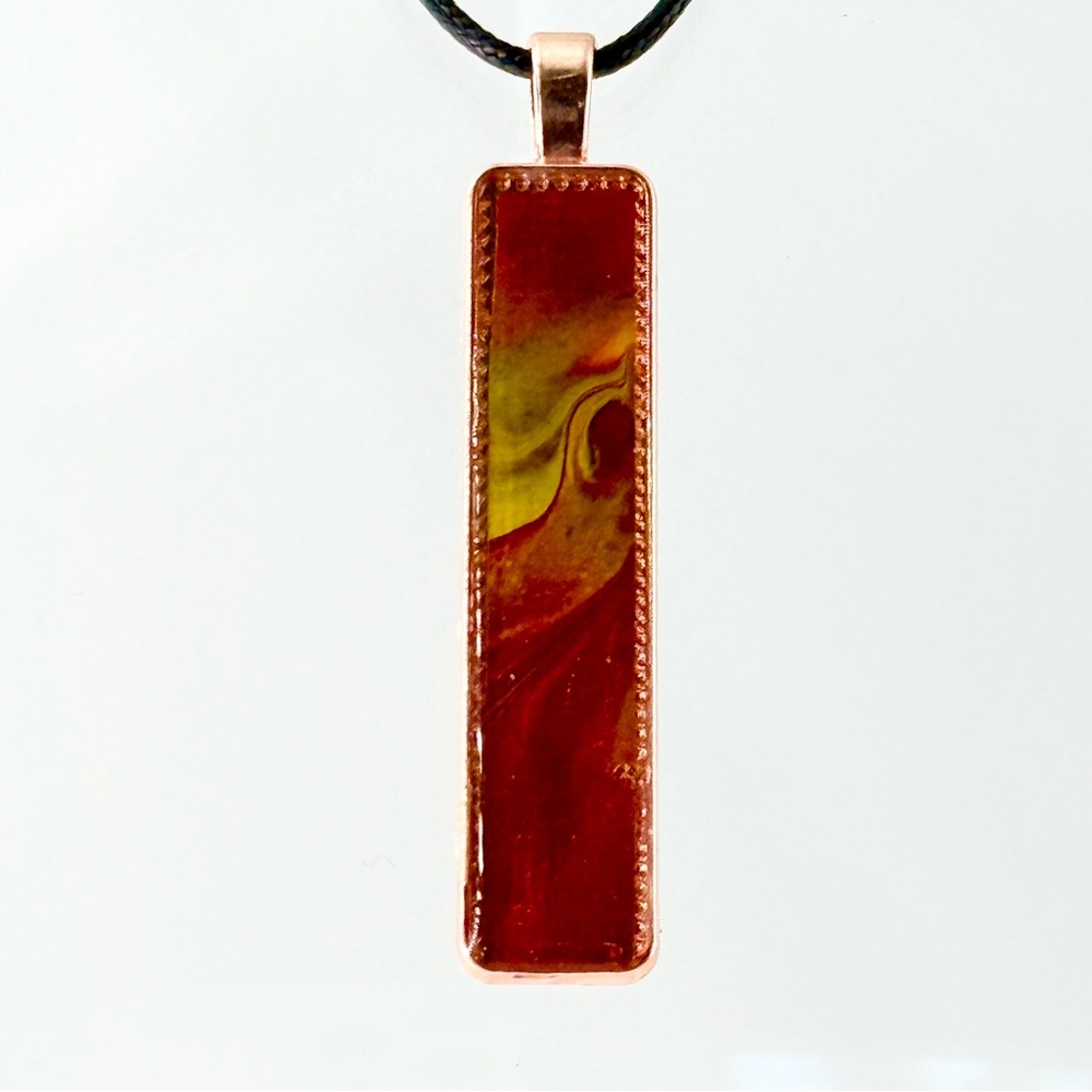 Artistic Rectangular Pendant Necklace - image 1
